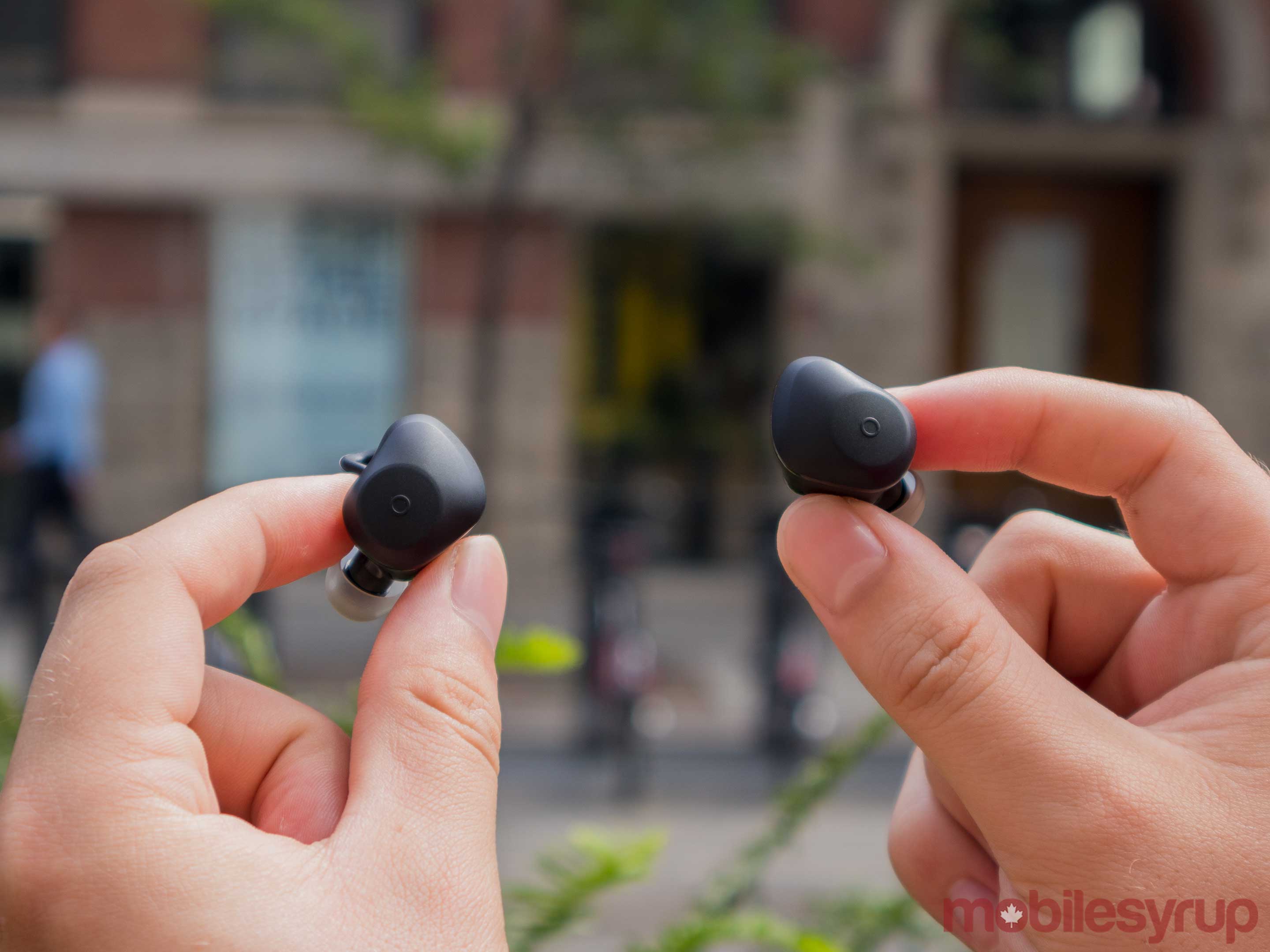 Loop earbuds held up