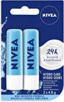 NIVEA Hydro Care Lip Balm Sticks, Duo Pack (2 x 4.8 g)