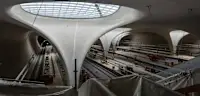 Blick in die Bahnhofshalle des zukünftigen Stuttgarter Hauptbahnhofs. Besucher können sich vom 04.-06. April 2026 während der Tage der offenen Baustelle die Stuttgart 21 Baustelle von vielen Seiten ansehen. +++ dpa-Bildfunk +++