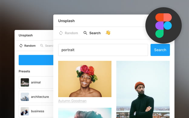 Unsplash API partner preview for Figma