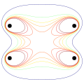 Bobina de Helmholtz, se&ccedil;&atilde;o transversal de magnitude B.svg