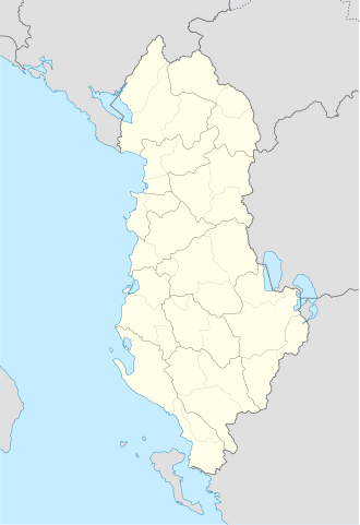 Saranda på kartan över Albanien.
