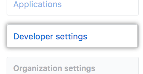 Developer settings 部分